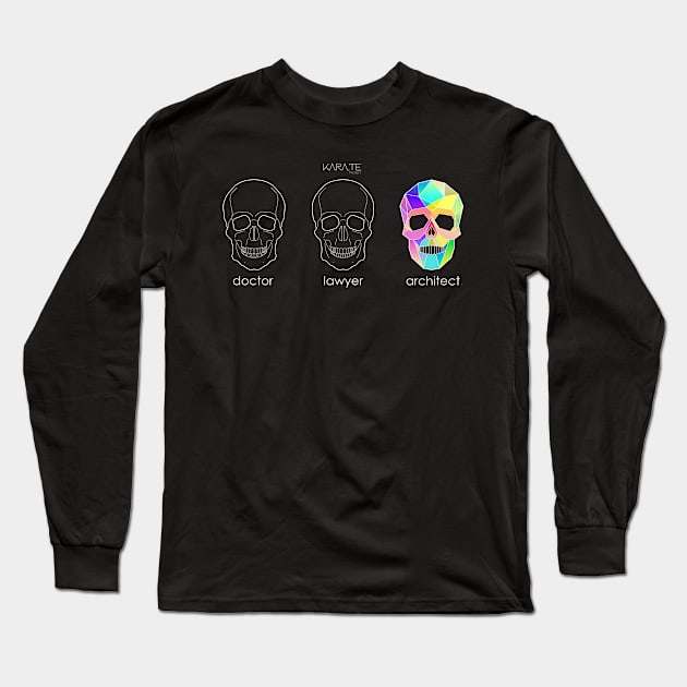 Three Skulls Long Sleeve T-Shirt by KaraTe Project